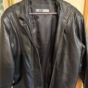 IZ Sport Black Leather Jacket